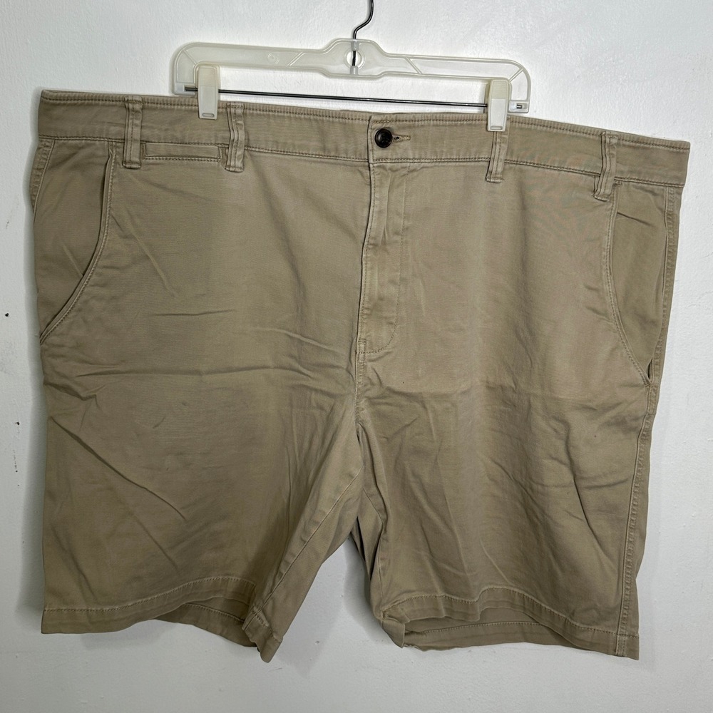 The Foundry Supply Co Mens Khaki Chino Shorts Comfort Stretch Size 52 Tan Casual